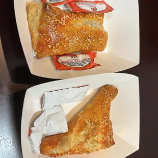 Mutton and chicken puff