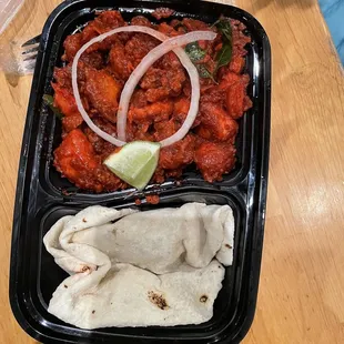 Chicken 65 with Rumali