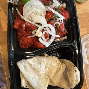 Rumali roti and chicken