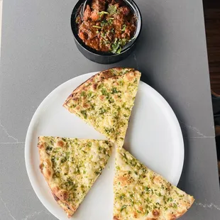 Garlic Naan and Kadai Paneer