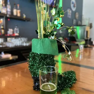 Green Beer in honor of St. Patrick&apos;s Day