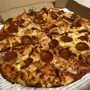 Large Pepperoni and Cheese Pizza