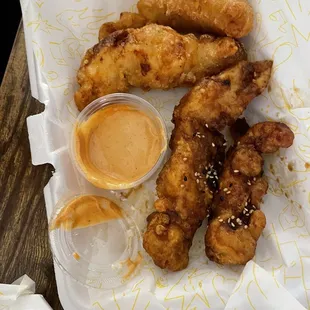 Soy and dry spicy flavored tenders