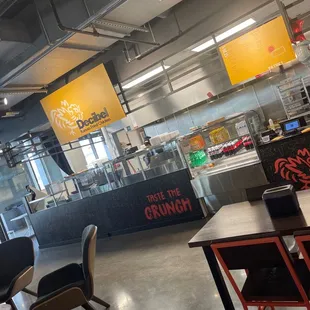 the inside of a restaurant
