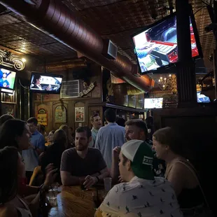 a group of people sitting at a table