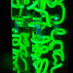 Neon reflective squiggle.