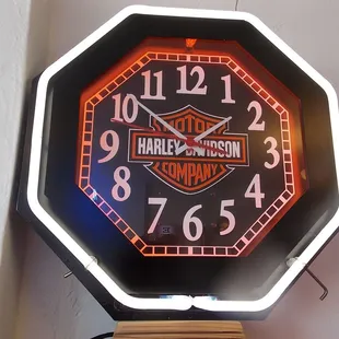 Harley Davidson  Octagon Neon Clock