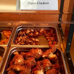 chicken wings and fried chicken, interior