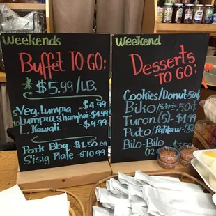 To go items available too
