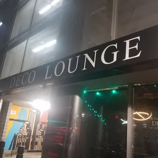 Deco Lounge outside.