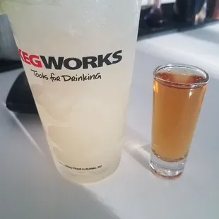 Margarita and Bullet Rye shot