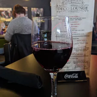 Wine and menu