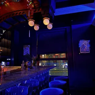 The beautiful art deco bar