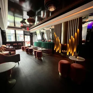 the bar and lounge area