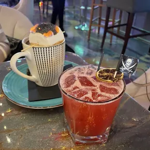 Smores cider and captain danger cocktail