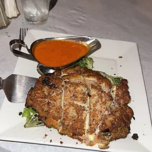 a plate of food on a table