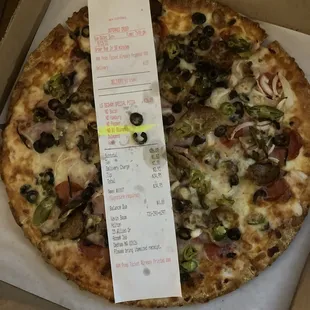 Please make my pizza as I ordered it. Zoom on receipt and guess what you did wrong!!!