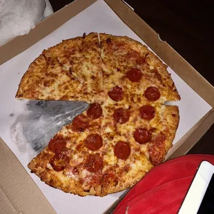 Large Half Cheese , Half Pepperoni Pizza