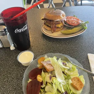 My hamburger lunch meal