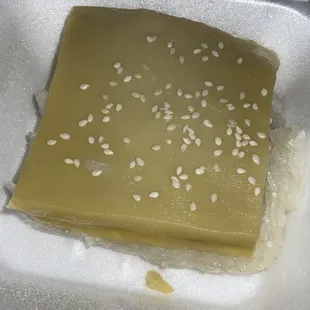 Thai custard with sweet sticky rice