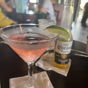 Martini drink when it arrived, not full glass.