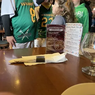 Baseball team waiting right next to my table