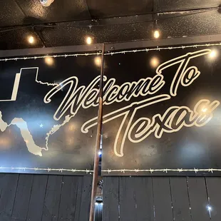  a welcome to texas sign
