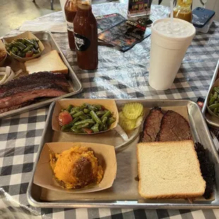 1 Meat Plate Special Green Beans Sweet Potato Casserole