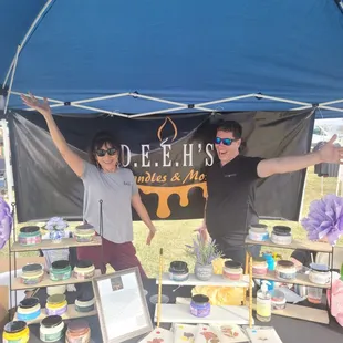 David and Elsa of D.E.E.H&apos;s Boutique, Essential oil soap,all natural Soy products, crochet, men&apos;s and women&apos;s apparel