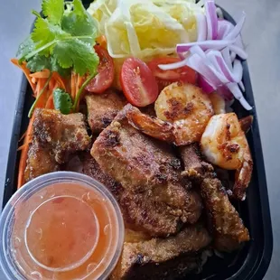 Lemongrass Pork and shrimp