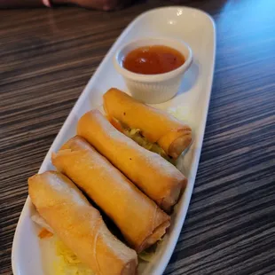 Spring rolls, thank you Yelp! Complimentary!