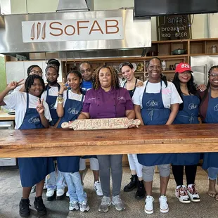 Middle School Students from Baltimore with Chef Dee.. fun, fellowship, and fantastic food!