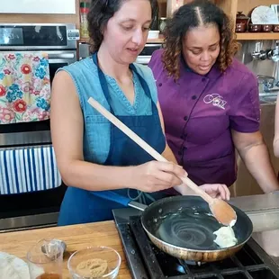 Getting ready to flambé.