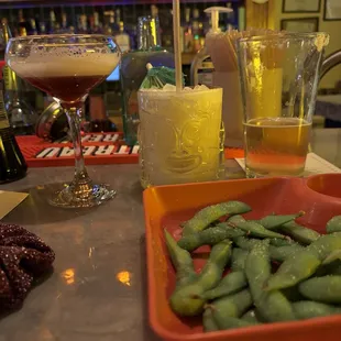 Espresso martini, Chichi, Corona in a frozen glass