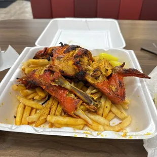 1/2 Chicken, French Fries &amp; Tortillas