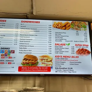 Updated Menu