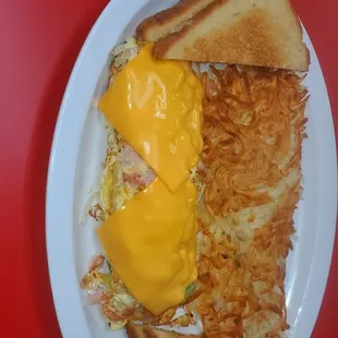 Denver Omelette w/ white toast