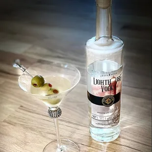 Our Lighthouse Vodka makes a very smooth martini.