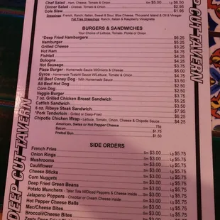 Menus