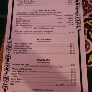 Menus 2