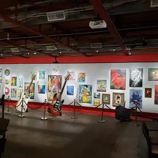 guitars and paintings