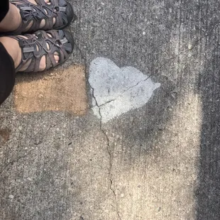 Ice cream markings to wait in line...