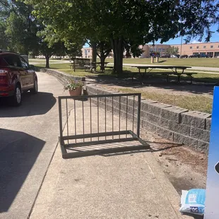 Thank you!  Bicycle rack for bikes!  This is just off the Glacial Lakes Trail!