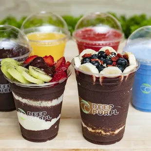 a variety of desserts