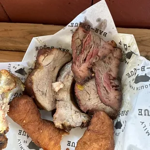 Ribs, brisket &amp; fried dough... food was awesome!