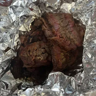 Dinner portion of brisket, but I had already eaten some. I think you get more.