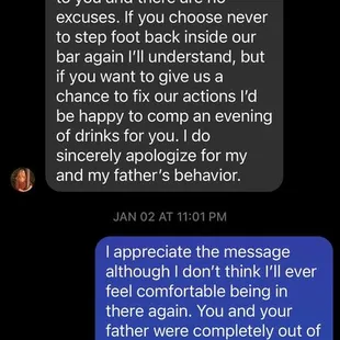 a text message from a friend