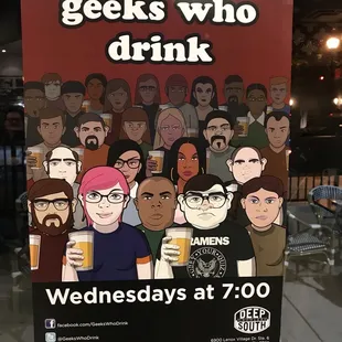 Geeks who drink! What! It's like they know me!