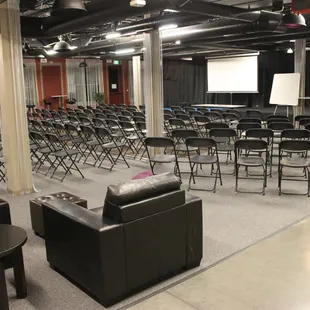 Theater seating for 150+ to support entertainment or business events