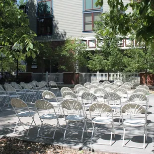 Add the large shaded patio for a wedding ceremony or live entertainment